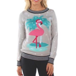 Tipsy Elves Sweaters - Tipsy Elves Flirty Flamingo Christmas sweater Tipsy Elves Sweaters - Tipsy Elves Flirty Flamingo Christmas sweater